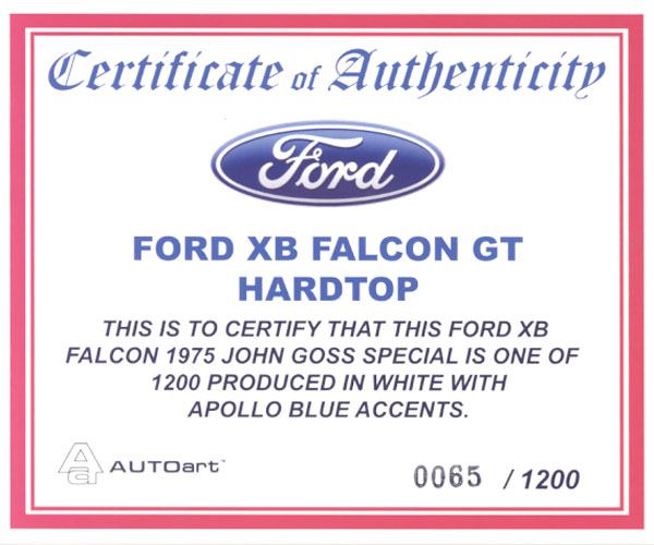 Item 'aa72878' certificate picture