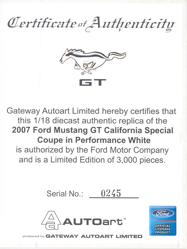Item 'aa73111' certificate picture