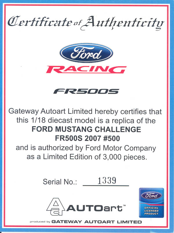 Item 'aa80712' certificate picture