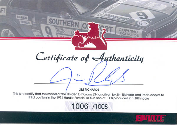 Item 'aa87466' certificate picture