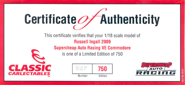 Item 'cc18397' certificate picture