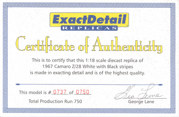 Item 'la223' certificate picture